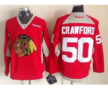 Chicago Blackhawks #50 Corey Crawford 2014 Training Red Jersey