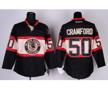 Chicago Blackhawks #50 Corey Crawford Black Third Jersey