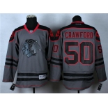 Chicago Blackhawks #50 Corey Crawford Charcoal Gray Jersey