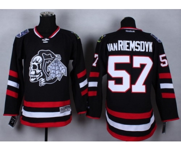 Chicago Blackhawks #57 Trevor van Riemsdyk 2014 Stadium Series Black With Black Skulls Jersey