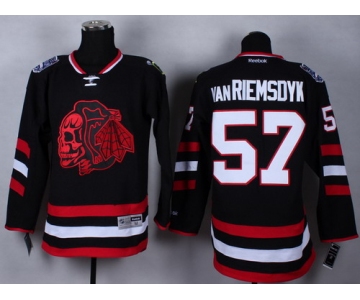 Chicago Blackhawks #57 Trevor van Riemsdyk 2014 Stadium Series Black With Red Skulls Jersey