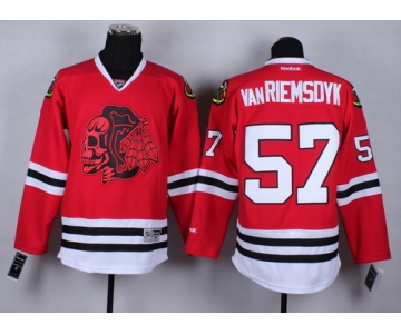 Chicago Blackhawks #57 Trevor van Riemsdyk Red With Red Skulls Jersey