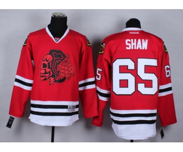 Chicago Blackhawks #65 Andrew Shaw Red With Red Skulls Jersey