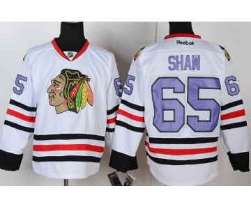 Chicago Blackhawks #65 Andrew Shaw White With Purple Jersey
