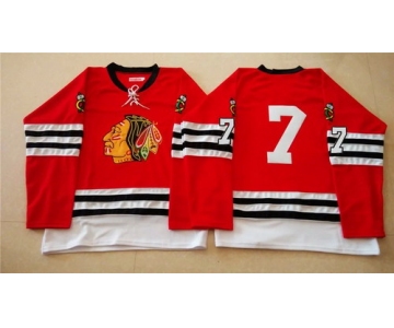 Chicago Blackhawks #7 Brent Seabrook 1960-61 Red Vintage Jersey