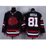 Chicago Blackhawks #81 Marian Hossa 2014 Stadium Series Black With Red Skulls Jersey