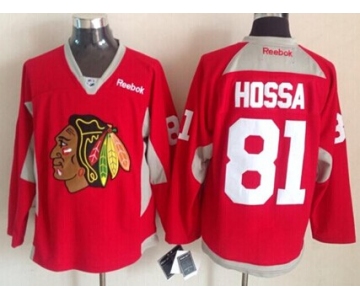 Chicago Blackhawks #81 Marian Hossa 2014 Training Red Jersey
