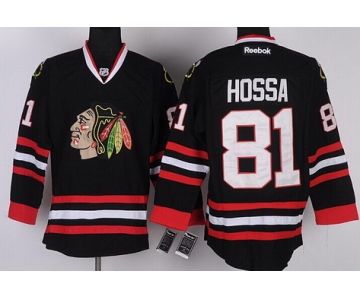Chicago Blackhawks #81 Marian Hossa Black Jersey