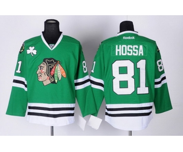Chicago Blackhawks #81 Marian Hossa Green Jersey