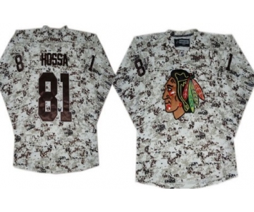 Chicago Blackhawks #81 Marian Hossa White Camo Jersey