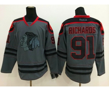 Chicago Blackhawks #91 Brad Richards Charcoal Gray Jersey