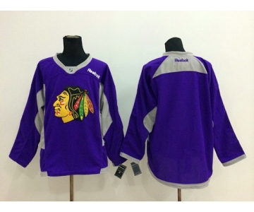 Chicago Blackhawks Blank 2014 Training Purple Jersey