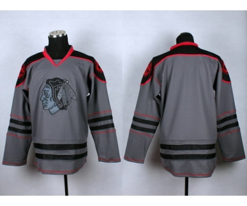 Chicago Blackhawks Blank Charcoal Gray Jersey