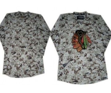 Chicago Blackhawks Blank White Camo Jersey