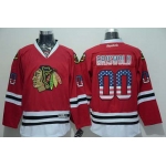 Men's Chicago Blackhawks #00 Clark Griswold USA Flag Fashion Red Jersey