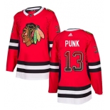 Men's Chicago Blackhawks #13 CM Punk Red Drift Fashion Adidas Jersey
