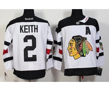 Men's Chicago Blackhawks #2 Duncan Keith Reebok White 2016 Stadium Series Premier Jersey