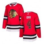 Men's Chicago Blackhawks #4 Bobby Orr Red Drift Fashion Adidas Jersey