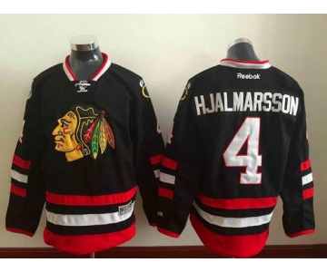 Men's Chicago Blackhawks #4 Niklas Hjalmarsson 2014 Stadium Series Black Jersey