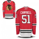 Mens Chicago Blackhawks #51 Brian Campbell Red Home Hockey Stitched NHL Jersey