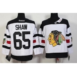Men's Chicago Blackhawks #65 Andrew Shaw Reebok White 2016 Stadium Series Premier Jersey