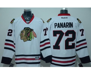 Men's Chicago Blackhawks #72 Artemi Panarin Road White Premier Reebok Hockey Jersey