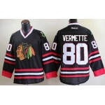 Men's Chicago Blackhawks #80 Antoine Vermette  Black Jersey