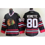 Men's Chicago Blackhawks #80 Antoine Vermette  Black Jersey