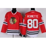 Men's Chicago Blackhawks #80 Antoine Vermette  Red Jersey