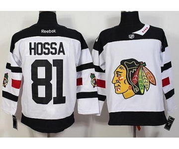 Men's Chicago Blackhawks #81 Marian Hossa Reebok White 2016 Stadium Series Premier Jersey