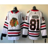 Men's Chicago Blackhawks #81 Marian Hossa White 2017-2018 Hockey Stitched NHL Jersey