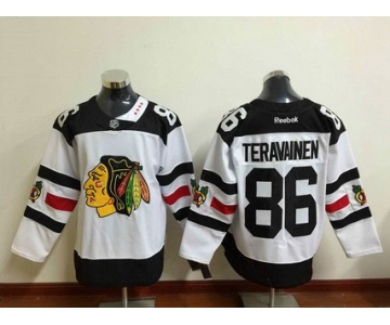 Men's Chicago Blackhawks #86 Teuvo Teravainen Reebok White 2016 Stadium Series Premier Jersey