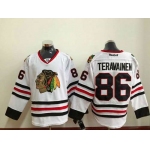 Men's Chicago Blackhawks #86 Teuvo Teravainen White Jersey