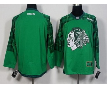 Men's Chicago Blackhawks Blank Green 2016 St. Patrick's Day Hockey Jersey