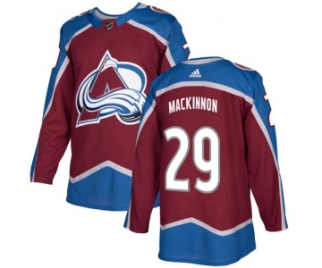 Adidas Colorado Avalanche #29 Nathan MacKinnon Burgundy Home Authentic Stitched NHL Jersey