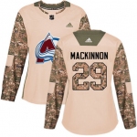 Adidas Colorado Avalanche #29 Nathan MacKinnon Camo Authentic 2017 Veterans Day Women's Stitched NHL Jersey