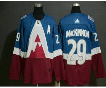 Men's Colorado Avalanche #29 Nathan MacKinnon Blue 2020 Stadium Series Adidas Stitched NHL Jersey