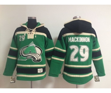 Old Time Hockey Colorado Avalanche #29 Nathan MacKinnon Green Hoodie
