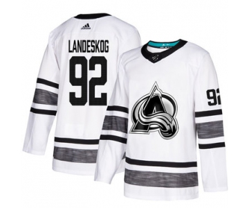 Avalanche #92 Gabriel Landeskog White Authentic 2019 All-Star Stitched Hockey Jersey