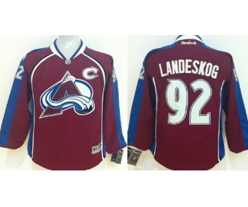 Colorado Avalanche #92 Gabriel Landeskog Red Kids Jersey