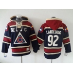 Men's Colorado Avalanche #92 Gabriel Landeskog Old Time Hockey 2015 Navy Blue Hoodie