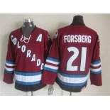 Men's Colorado Avalanche #21 Peter Forsberg 2001-02 Red CCM Vintage Throwback Jersey