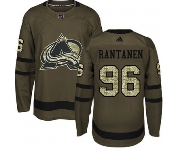 Adidas Avalanche #96 Mikko Rantanen Green Salute to Service Stitched Youth NHL Jersey