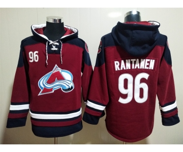 Men's Colorado Avalanche #96 Mikko Rantanen NEW Dark Red Hoodie