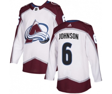 Adidas Colorado Avalanche #6 Erik Johnson White Away NHL Jersey