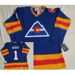 Colorado Avalanche #1 Chico Resch Blue Throwback CCM Jersey