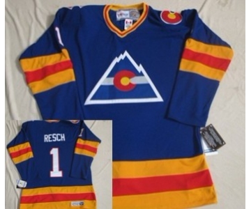 Colorado Avalanche #1 Chico Resch Blue Throwback CCM Jersey