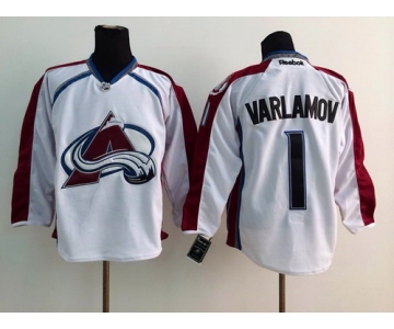 Colorado Avalanche #1 Semyon Varlamov White Jersey