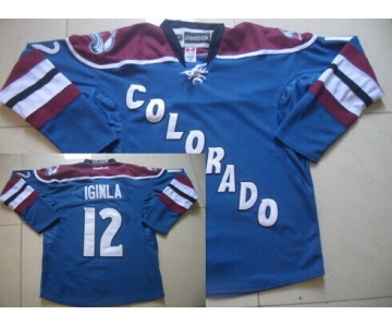 Colorado Avalanche #12 Jarome Iginla Blue Third Jersey