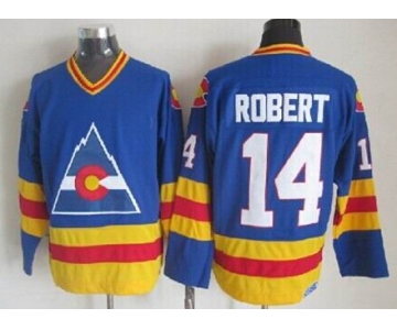 Colorado Avalanche #14 Joe Robert Blue Throwback CCM Jersey